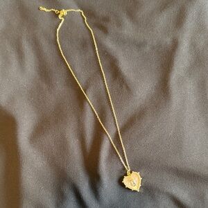 Gold Heart Pendant Necklace - Heart Accent